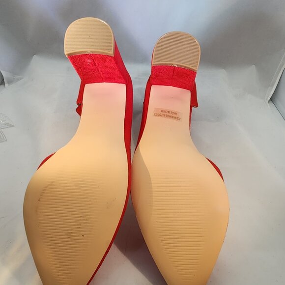 New Closed Toe Pumps 3-Inch Chunky Heels Pumps Ankle Strap Dress Wedding Shoes - Picture 6 of 9